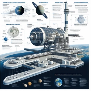 A Large Poster Is Displayed, Showcasing A Futuristic Space Station