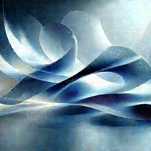 Abstract Concept Art: Kinetic Energy Captured In Abstract Form With Close-up Blue