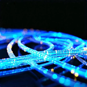 Close-up Of Fiber Optic Cables With Image, There