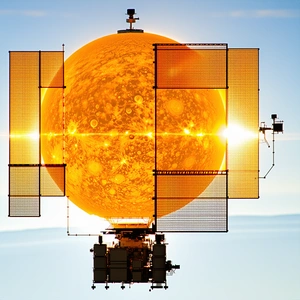 A Large, Round, And Brightly Lit Object That Resembles A Giant Orange