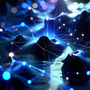Blockchain Network Visualization With Image, There