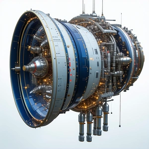 A Large, Futuristic-looking Machine Is Shown In A Close-up View