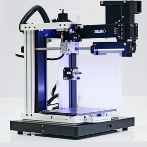 A 3d Printer In The Process Of Printing A Plastic Object