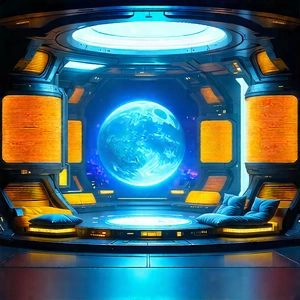 Futuristic Tech Startup Office With Image, There