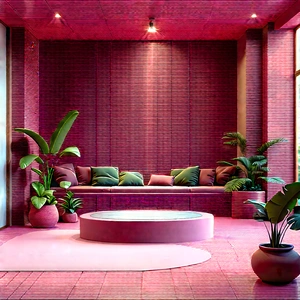 Lifestyle Editorial Photography: Reading Nook With Plants And Natural Elements With Large, Pink