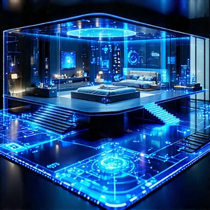 Futuristic Smart Home With Futuristic Bedroom