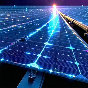 Solar Panel With Holographic Projection With Solar Panel