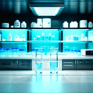 Tech Commercial Photography: Healthcare Technology In Modern Laboratory With Clean Organized