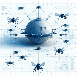 In The Image, There Is A Large, Blue, Circular Object With A Dome-like Structure