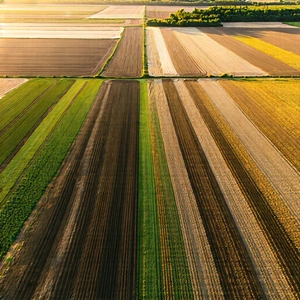 Nature Advertising Photography: Aerial view of agricultural fields