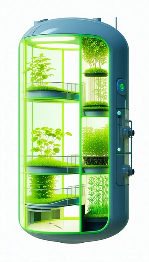 A Large, Multi-tiered Greenhouse Filled With Various Plants