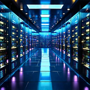 Futuristic Server Room With Image, There