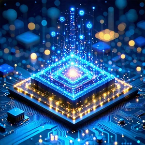 Tech Isometric Design: Machine learning visualization
