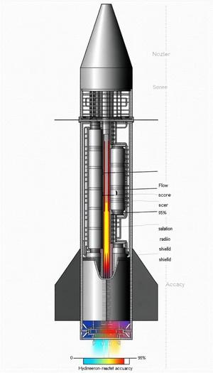 The Image Is A Diagram Of A Rocket Engine, Showing The Various Components And Their Functions