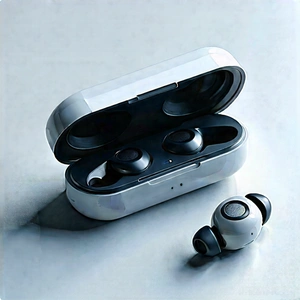 Wireless Earbuds With User Interface With Small White