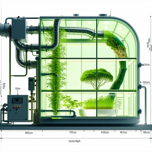 A Large Greenhouse With A Variety Of Plants And Trees