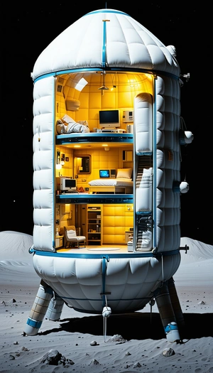 A Futuristic Space Station With A Unique Design