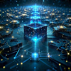 Blockchain Network Visualization With Image, There