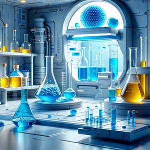 (futuristic:1.46) research laboratory