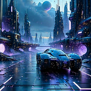Artificial Intelligence Visualization With Futuristic Scene,