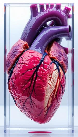 A Close-up Of A Heart, Showcasing Its Intricate Structure And Details