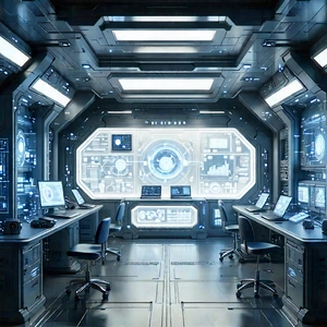(futuristic:1.46) Research Laboratory With Futuristic Setting,