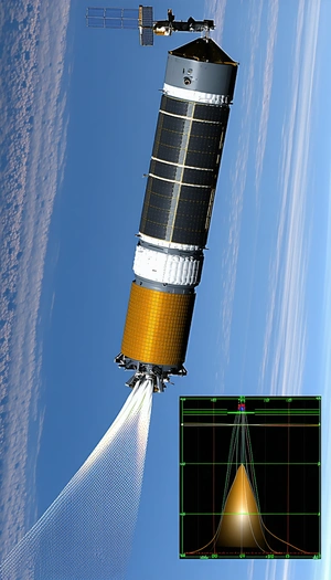 A Space Shuttle In The Sky, With Its Booster Rockets Still Attached