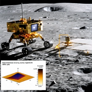 A Small Robotic Vehicle, Possibly A Rover, Driving Across A Rocky Surface