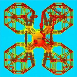 The Image Is A Close-up Of A Large, Intricate Structure, Possibly A Building Or A Piece Of Art