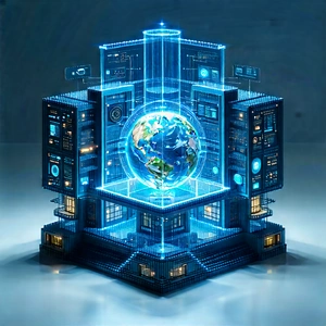Educational Technology In Research Center With Large, Three-dimensional