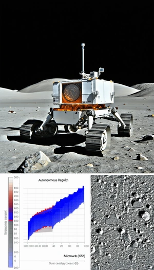 A White Robotic Vehicle, Possibly A Rover, Parked On A Rocky Surface