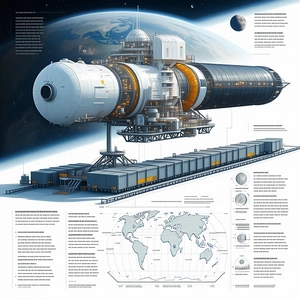 large spacecraft shown diagram