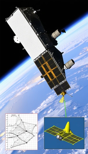 A Spacecraft, Possibly A Satellite, Flying Through The Sky