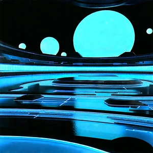 Futuristic (digital:1.11) Workspace With Image, There