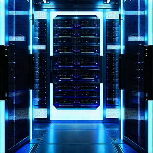 (futuristic:1.36) server room