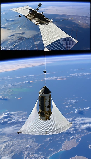A Space Shuttle Is Being Transported By A Large Airplane