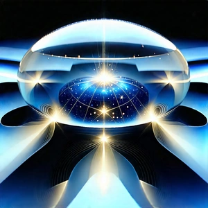 Aerospace Technology In Modern Laboratory With Large, Blue,