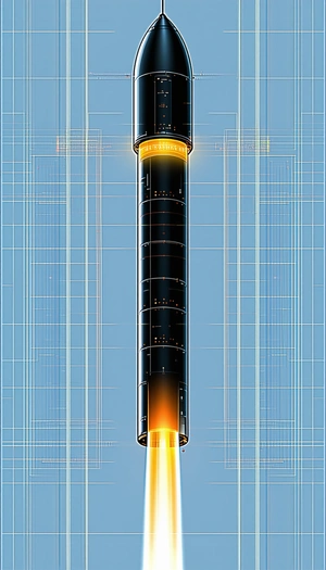 A Tall, Skinny Tower With A Bright Light At The Top