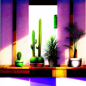 Lifestyle Digital Illustration: Reading Nook With Plants And Natural Elements With Image, There