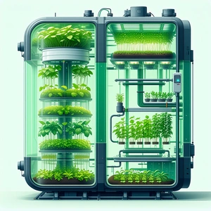 A Large, Multi-layered Greenhouse Filled With Various Plants
