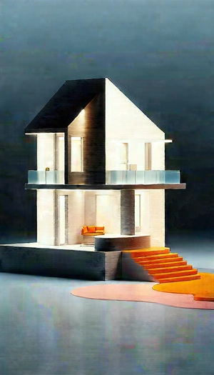 (futuristic:1.18) Smart Home With Large