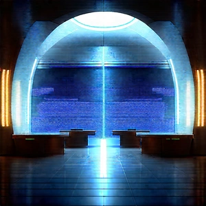 Futuristic Research Laboratory With Image, There