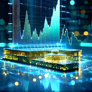 Financial Technology In Manufacturing Facility With Large Building
