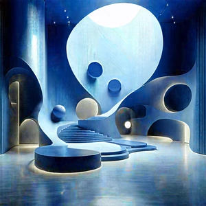 Futuristic Innovation Hub With Blue-toned Photo