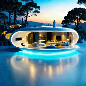 Futuristic Smart Home With Large, Modern-looking