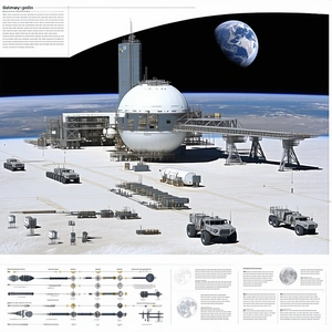 A Large White Dome Structure Is Situated On A Barren