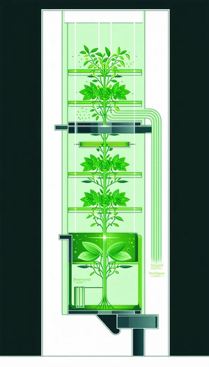 A Green Plant Growing In A Clear Glass Container