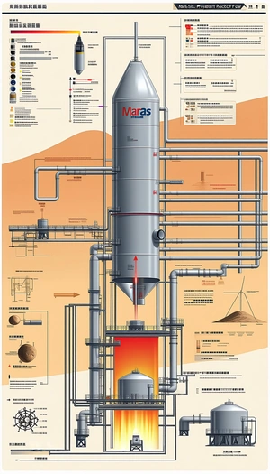 The Image Is A Large, Detailed Diagram Of A Factory, Specifically A Mars Factory