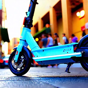 Urban Macro Photography: (city:1.1) electric scooter in arts district