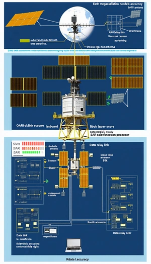 The Image Is A Diagram Of A Spacecraft, Showing Its Various Components And Their Connections